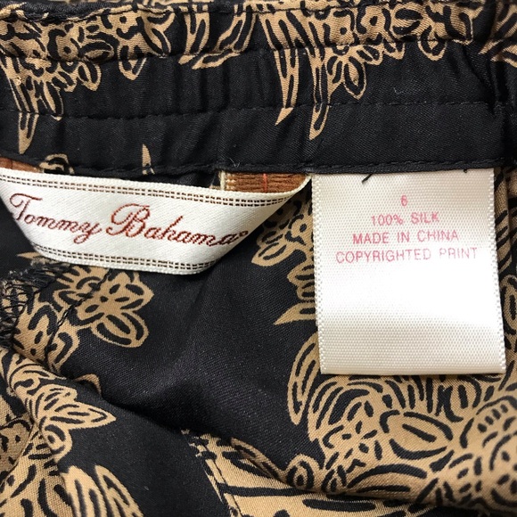 Tommy Bahama 100% Silk Floral Print Crop Pants Loose Fit Women 6 - Picture 7 of 8